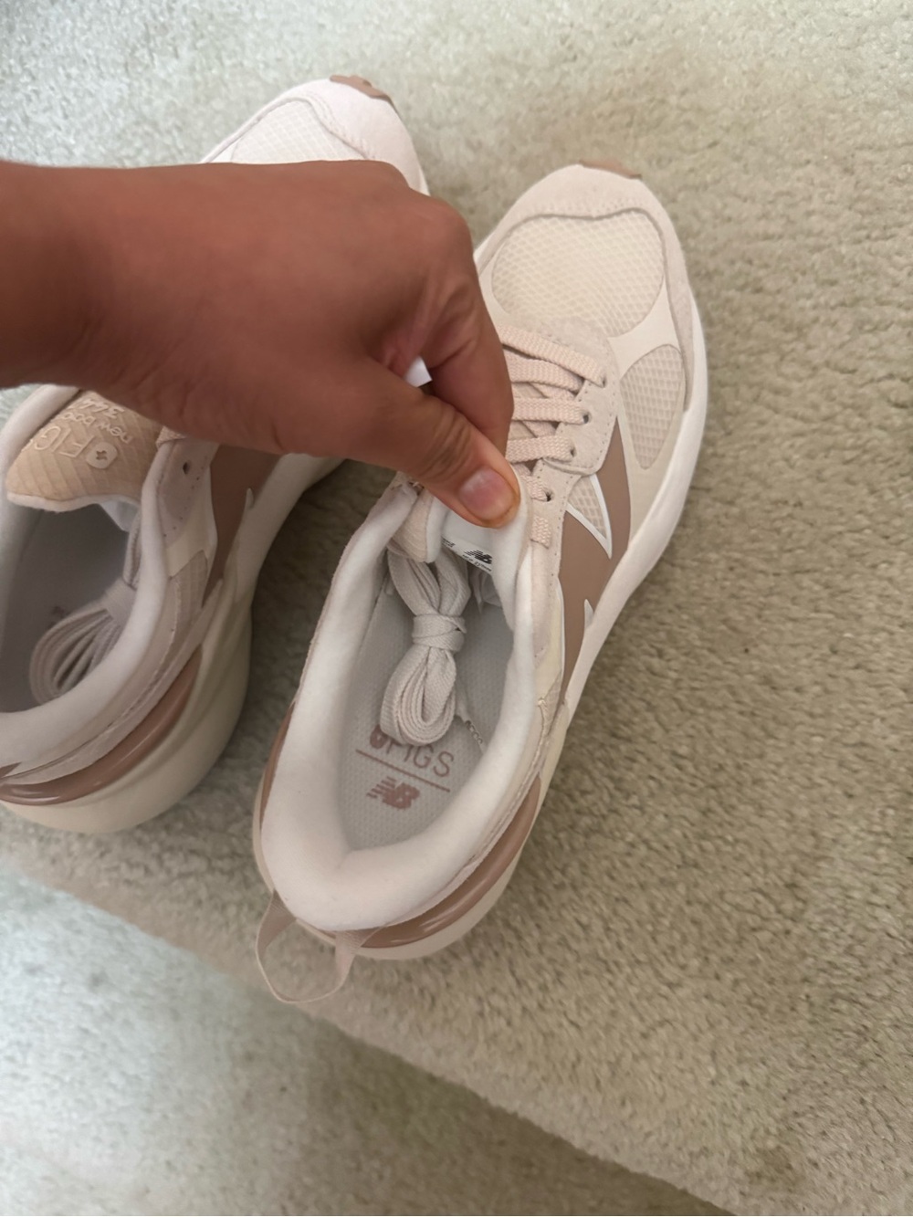 Figs Women's Cream and Blush Sneakers - Picture 3 of 6